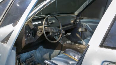electric car dashboard with large touchscreen